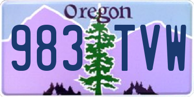 OR license plate 983TVW
