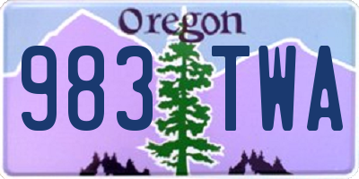 OR license plate 983TWA