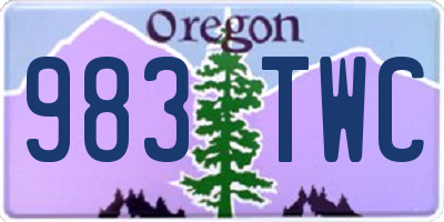 OR license plate 983TWC
