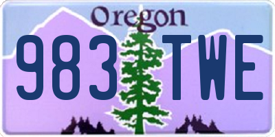 OR license plate 983TWE