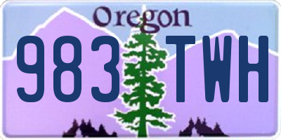 OR license plate 983TWH