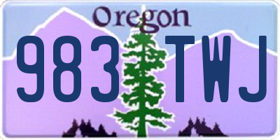 OR license plate 983TWJ