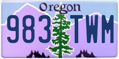 OR license plate 983TWM