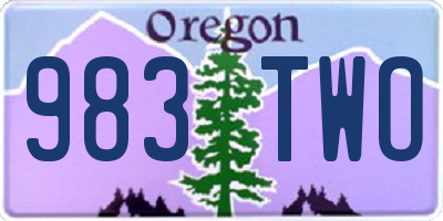 OR license plate 983TWO