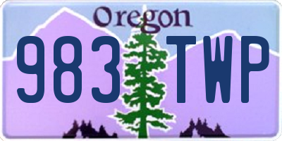 OR license plate 983TWP