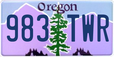 OR license plate 983TWR