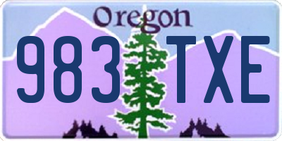OR license plate 983TXE