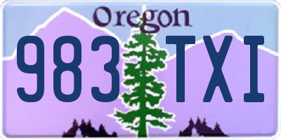 OR license plate 983TXI