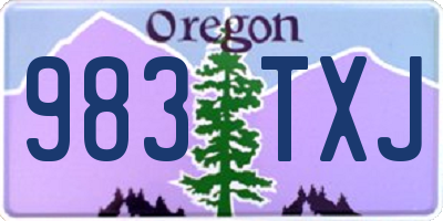 OR license plate 983TXJ