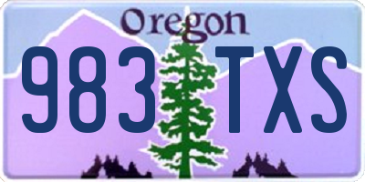 OR license plate 983TXS