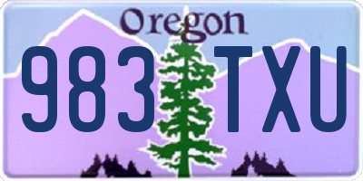 OR license plate 983TXU