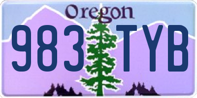 OR license plate 983TYB