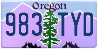 OR license plate 983TYD