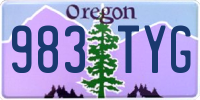 OR license plate 983TYG