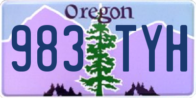 OR license plate 983TYH
