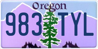 OR license plate 983TYL