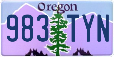 OR license plate 983TYN