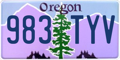OR license plate 983TYV