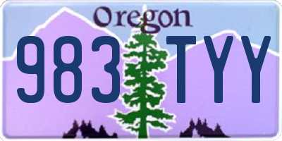 OR license plate 983TYY