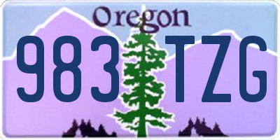 OR license plate 983TZG