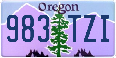 OR license plate 983TZI