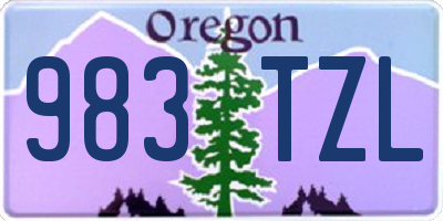 OR license plate 983TZL