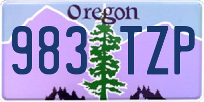 OR license plate 983TZP