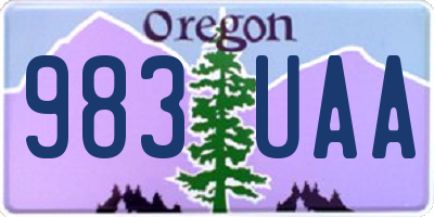 OR license plate 983UAA