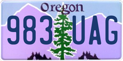 OR license plate 983UAG