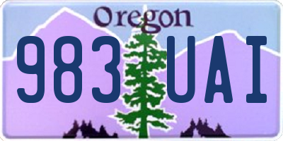 OR license plate 983UAI