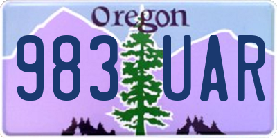 OR license plate 983UAR