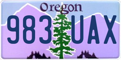 OR license plate 983UAX