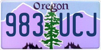 OR license plate 983UCJ