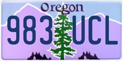 OR license plate 983UCL