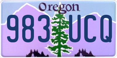 OR license plate 983UCQ