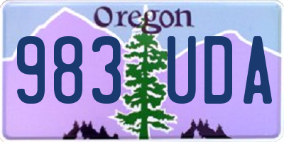 OR license plate 983UDA