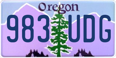 OR license plate 983UDG
