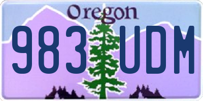 OR license plate 983UDM