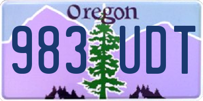 OR license plate 983UDT