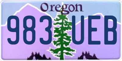 OR license plate 983UEB