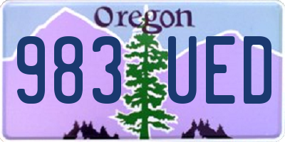 OR license plate 983UED