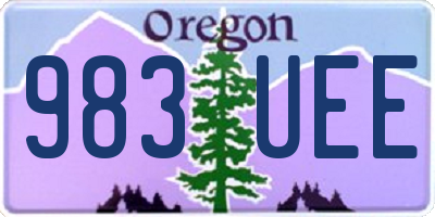 OR license plate 983UEE