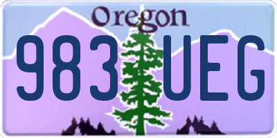 OR license plate 983UEG