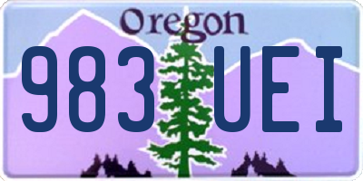 OR license plate 983UEI