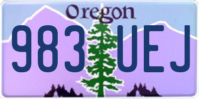 OR license plate 983UEJ