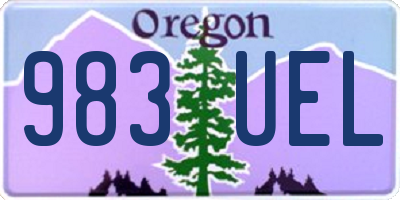 OR license plate 983UEL