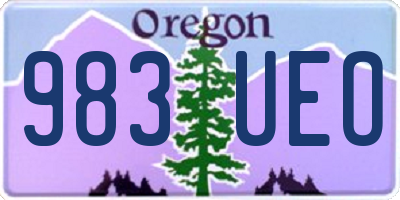 OR license plate 983UEO