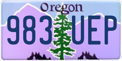 OR license plate 983UEP