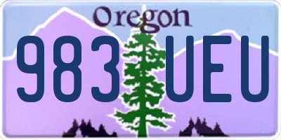 OR license plate 983UEU