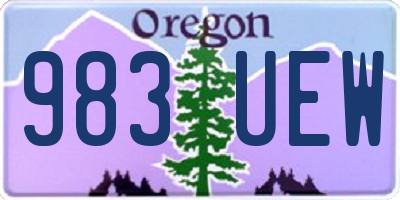 OR license plate 983UEW